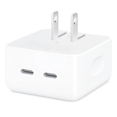 Apple 35W Dual USB-C Port Compact Power Adapter (MW2H3AM/A) - White