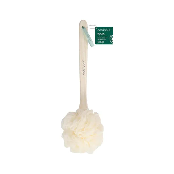 EcoTools Bath Bristle Brush, Bath Brush with Long Handle, Cleanse Back & Hard-to-Reach Areas, Eco Friendly Shower Brush for Exfoliating, Cruelty Free Nylon Bristles, Vegan