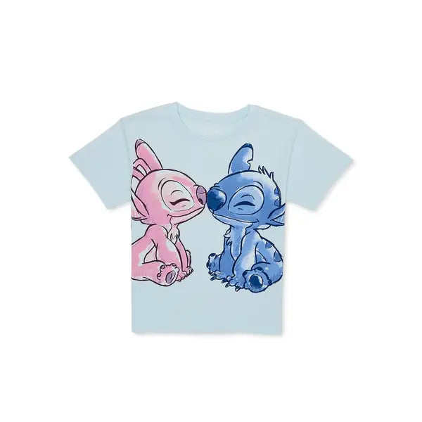 Stitch Sassy Girls Graphic Crew Neck Short Sleeve T-Shirt