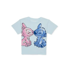 Stitch Sassy Girls Graphic Crew Neck Short Sleeve T-Shirt
