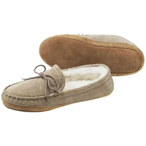 Footwear Men's Soft Sole Sheepskin Moccasin Slippers 481193-M