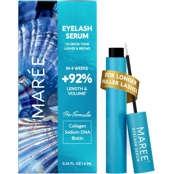 MAREE Eyelash Serum To Grow Lashes & Brows - Eye Lash Serum for Eyelash Growth Without Prostaglandin - Rapid Enhancing Lash Growth Eyebrow Boost Oil, 0.14 Fl Oz
