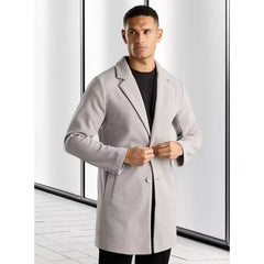 Plain Felt Trench Coat - Gray