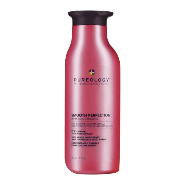Pureology Smooth Perfection Shampoo - For Frizzy and Color Treated Hair, Smooths Hair & Controls Frizz, Sulfate-Free & Vegan