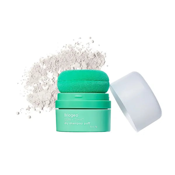 Briogeo Style & Treat Dry Shampoo Puff - Mattifying Dry Shampoo Powder - Non-Aerosol, Talc Free, Benzene Free - 0.5 oz/15 g