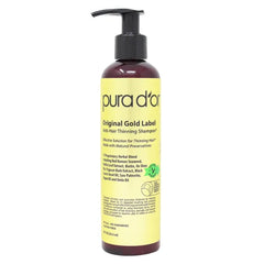 PURA D'OR Original Gold Label Anti-Thinning Biotin Shampoo Natural Earthy Scent, Herbal Blend Hair Thickening Products, Women & Men