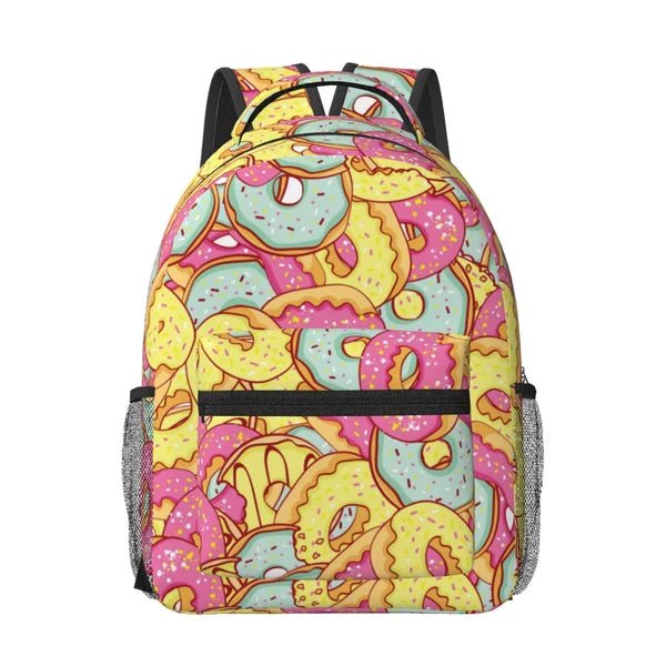 Rocae Donut and Blue for Comfortable Student Backpack - Lightweight ,Durable School Bag Ideal for Middle School, High School, and College