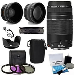 Canon Camera Lens EF 75-300MM F/4-5.6 III (6473A006AA) Black Refurbished