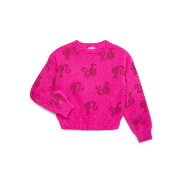 Barbie Girls Metallic Lurex Holiday Sweater