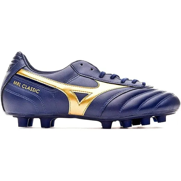 Mizuno P1GA191550 Classic MD Soccer Shoes Navy-Blue 9.5 UK