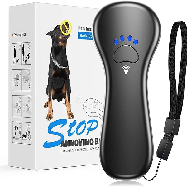 New Anti Barking Device,Dog Barking Control Devices,Rechargeable Ultrasonic Dog Bark Deterrent up to 16.4 Ft Effective Control Range Safe for Human & Dogs Portable Indoor & Outdoor(Blue)