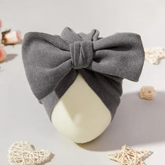 PATPAT Baby / Toddler Solid Bowknot Hat gray