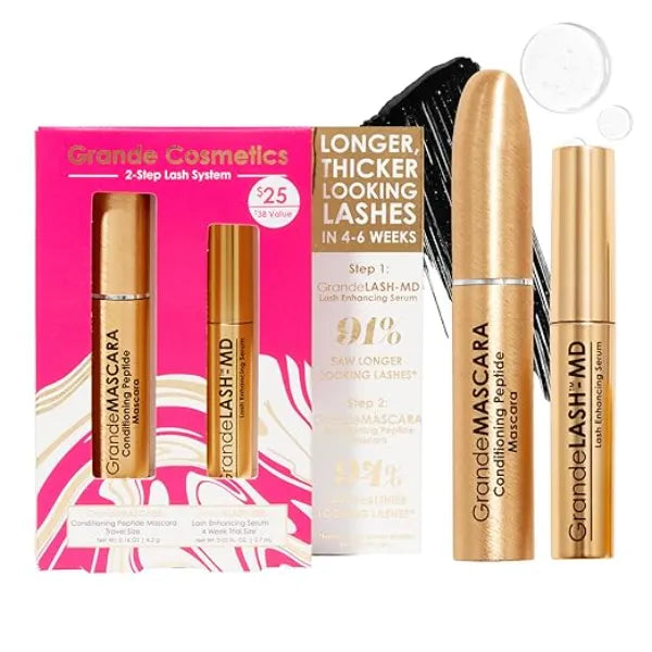 Grande Cosmetics Lash & Brow Care Systems Multi Step Enhancing Sets for Longer, Fuller, Healthier Look