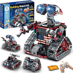 Sillbird Robot Building Kit with Remote Control Gifts for Kids Boys Ages 8-13, Coding STEM Robotic Technic Racer Car Toys for Birthday, Build 6in1 Model with 631 Pieces