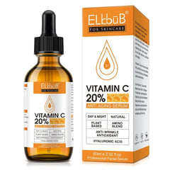ELBBUB Premium 20% Vitamin C Serum For Face with Hyaluronic Acid, Retinol & Amino Acids - Boost Skin Collagen,Hydrate & Plump Skin, Anti Aging & Wrinkle Facial Serum