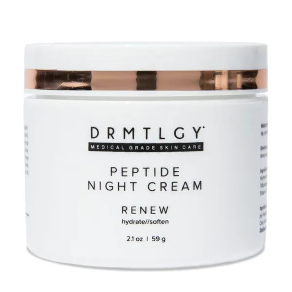 DRMTLGY Peptide Night Cream Face Moisturizer, Fragrance Free and Oil Free, Hydrating Facial Moisturizer for All Skin Types