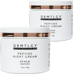 DRMTLGY Peptide Night Cream Face Moisturizer, Fragrance Free and Oil Free, Hydrating Facial Moisturizer for All Skin Types