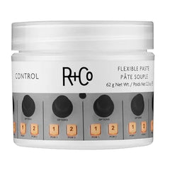 R+Co Control Flexible Paste  Strong Hold + Natural Finish Vegan.