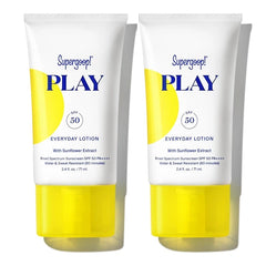 Supergoop! PLAY Everyday Lotion SPF 50 Sunscreen – Broad Spectrum Body & Face, Water & Sweat Resistant, Fast-Absorbing Formula for Sensitive Skin – Available in 2.4 oz, 5.5 oz & 18 oz Singles & 2-Pack Options