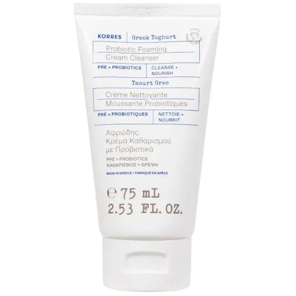 KORRES Greek Yoghurt Foaming Cream Cleanser, Deep Skin Cleansing
