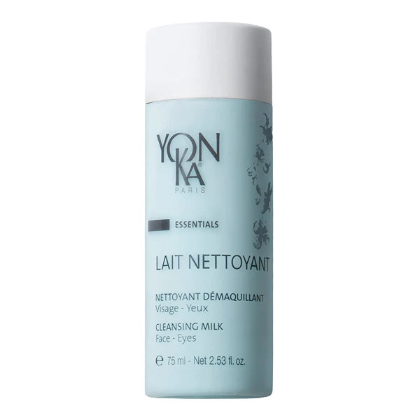 Yonka Lait Nettoyant Facial Cleanser – Gentle Milk Cleanser & Makeup Remover, Plant-Based Daily Face Wash, pH-Balancing Hydration for All Skin Types, Paraben-Free