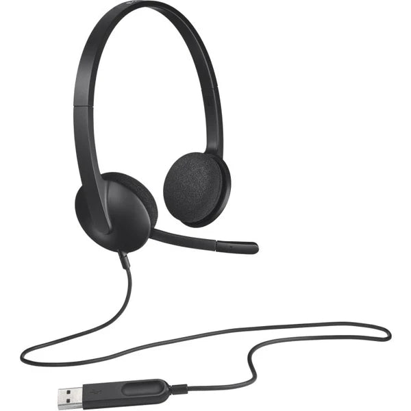 Logitech H340 Wired USB Headset (981-000475) - Black