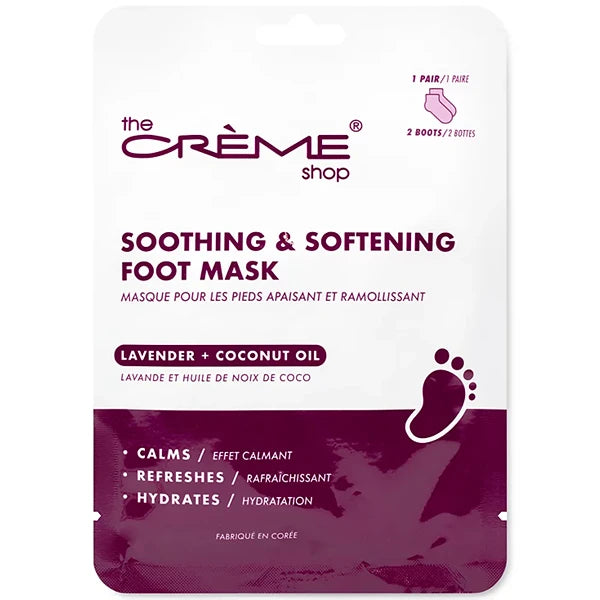 The Crème Shop Soothing & Softening Foot Mask, 3-Pk.