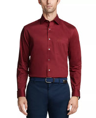 Van Heusen Men's Regular-Fit Ultraflex Dress Shirt - Mulberry