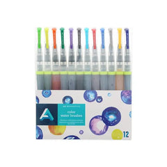 Art Alternatives Color Water Brush Marker Set, 12 Colors