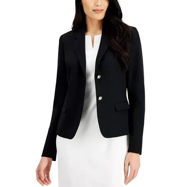 Two-Button Blazer, Regular and Petite Sizes,Created by Macy's-Black