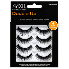 Ardell Double Up Wispies False Eyelashes - Double-Layered for Extra Volume & Dramatic Look, Natural Strip Wispy Lashes, 2 Pack