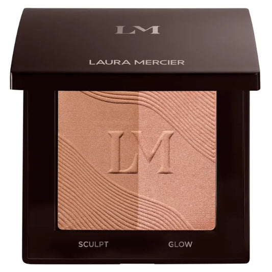 Laura Mercier Bronze Color Infusion, 12HR Long Wear, Talc-Free Bronzer Powder, Skin-Smoothing, Lightweight and Breathable, Natural Glow, Duo with Matte and Luminous Finishes