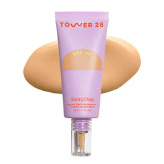 Tower 28 SunnyDays SPF 30 Tinted Moisturizer - 2-in-1 Buildable Coverage Foundation + Mineral Sunscreen for Face - Zinc Oxide, Aloe & Prickly Pear for Sensitive Skin