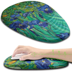 Armanza Mouse Pad, Ergonomic Mouse Pad with Wrist Rest Support and Non-Slip PU Base, Cute Computer Mousepad for Pain Relief, Office & Home