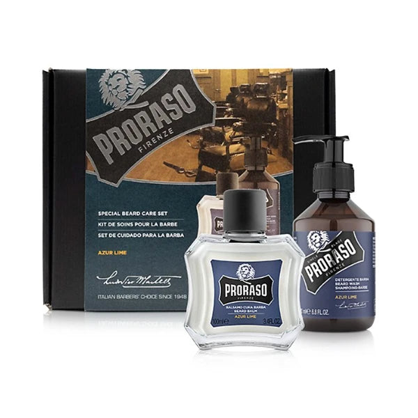 Proraso 2-Pc. Beard Care Set For New Or Short Beards - Azur Lime Scent