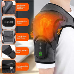 SUWU Electric Shoulder Heating Pads Massager Wrap for Men and Women with 3 Heating Setting, Left Right Shoulder Massage