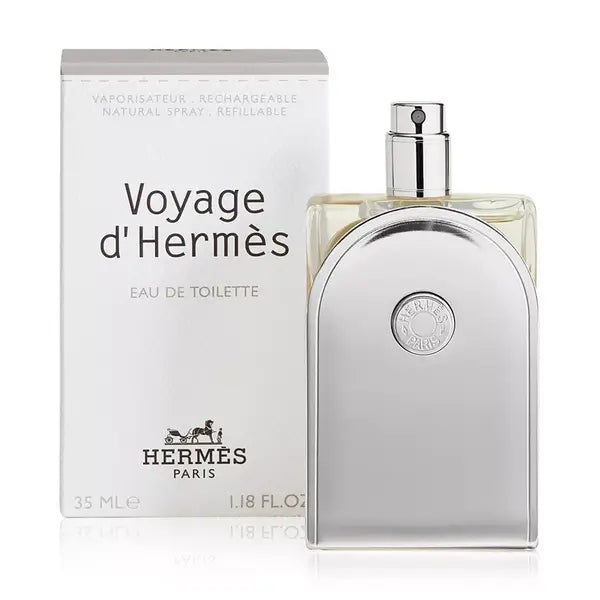 HERMÈS Voyage d'Hermès Eau de Toilette Refillable Spray, Refreshing and Elegant Fragrance, 1.18 oz