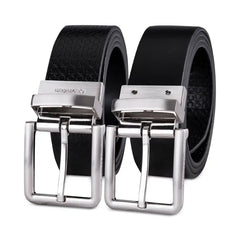 Calvin Klein Men's Micro Logo Strap Reversible Casual Belt - Black