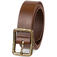 Levi's Women's Hammered Center Bar Buckle Casual Leather Belt