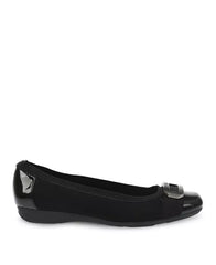 Anne Klein Womens Uplift Sport Buckle Ballet Flats, Comfortable Stylish Slip On Everyday Shoes, Black