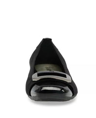 Anne Klein Womens Uplift Sport Buckle Ballet Flats, Comfortable Stylish Slip On Everyday Shoes, Black