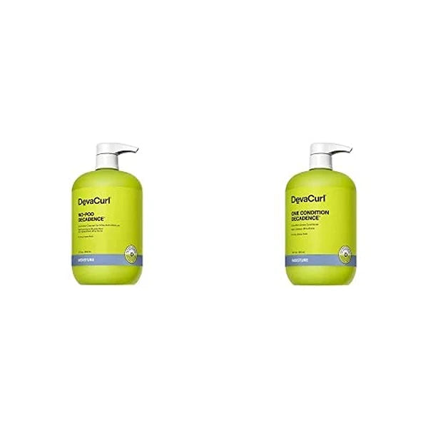 DevaCurl No-Poo Decadence Non-Lathering Cleanser and One Condition Decadence Ultra-Rich Cream Conditioner, 32 fl oz | Bundle