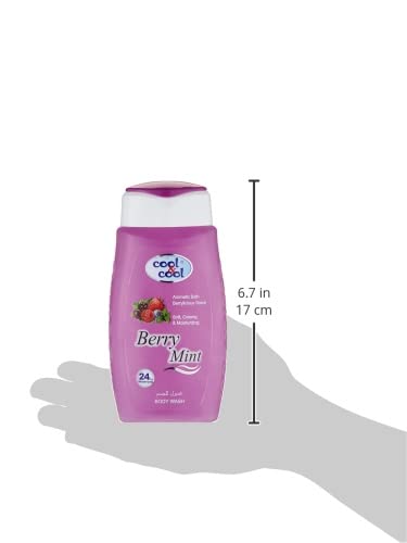 Cool & Cool Body Wash Berry Mint 250ML - Refreshing,Vitamin- E,24-Hour Moisturizing, Invigorating Scent, Suitable for All Skin Types