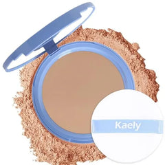 Kaely Pressed Face Powder Compact, Oil Control Flawless Makeup Setting Powder, Perfection Matte Compact Powder Foundation, polvo compacto de maquillaje, Lightweight Waterproof