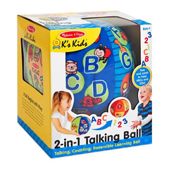 Melissa & Doug K's Kids 2-in-1 Talking Ball Educational Toy- ABCs