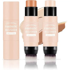 WBTKC Contour Foundation Stick, Contour Bronzer Pen, Creamy Concealer Bronzer Stick, Face Brightens Shades Pencil with Brush, Highlighting Shade, Highlight Shaping Stick