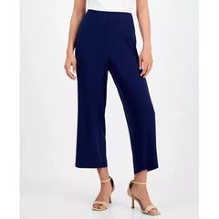 Anne Klein Petite Mid Rise Cropped Wide Leg Pants, Comfortable Stylish Everyday Wear