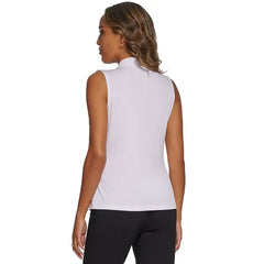 Macy's Gathered V-Neck Sleeveless Top-White