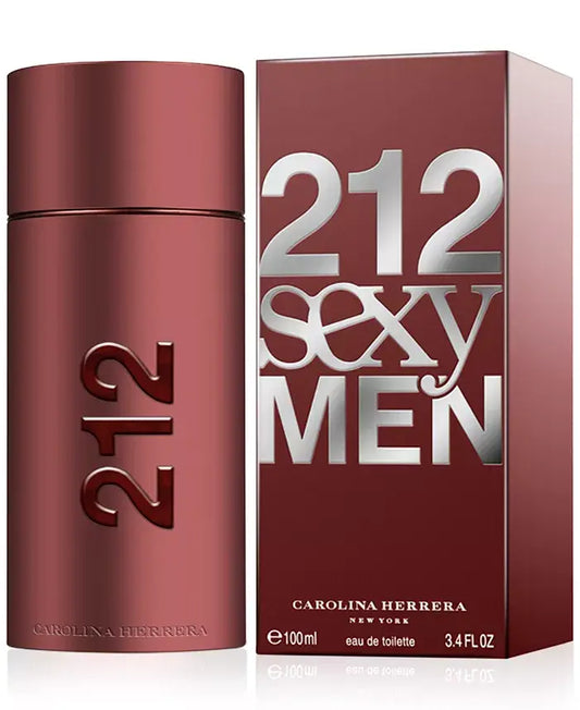 Carolina Herrera 212 Sexy Men Eau de Toilette Spray , Bold and Seductive Fragrance , 3.4 oz