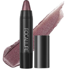 FOCALLURE Ultra Chic Metallic Lipstick,Rich Vitamin E Lip Crayon, Lightweight Shinning Color without Drying or Fading, Long Lasting Lips Makeup